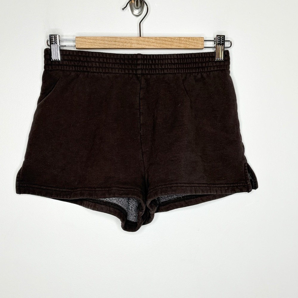 Tna Cozy Sleeve Shorts Brown Womens Small Lounge Booty Sweat Mid Rise Aritzia